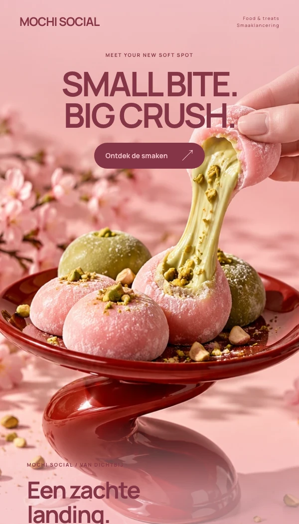E-maildesignconcept MOCHI SOCIAL: Smaaklancering