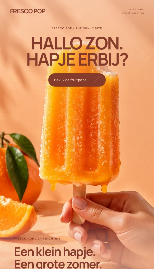 E-maildesignconcept FRESCO POP: Smaaklancering